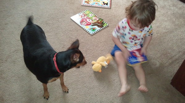 First his food, now his toys!!