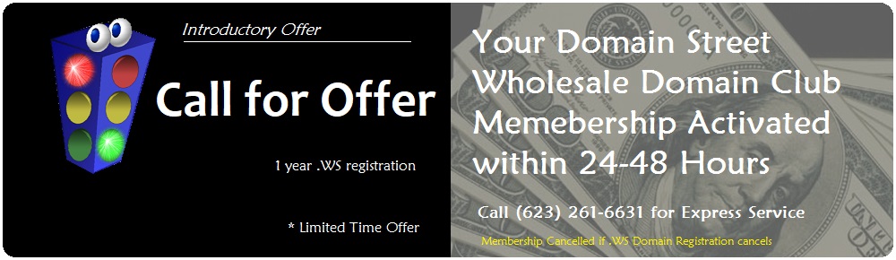 Domain Street's WholeSale Domain Club Membership live in 24hours